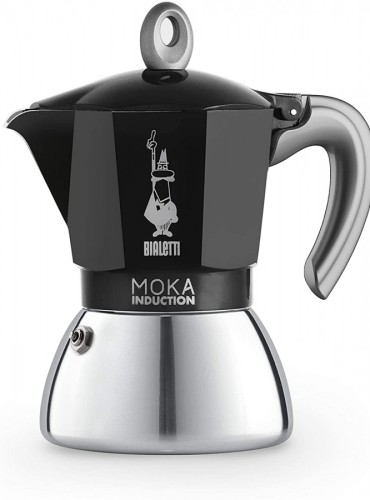 Espressokann Bialetti Moka 4 tassile induktsioonpliidile must
