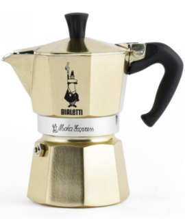 Espressokann Bialetti Moka Express 6 tassile kuldne