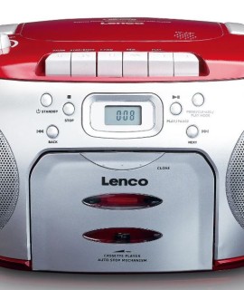 CD-raadio kassetimängijaga Lenco SCD420RD, punan..