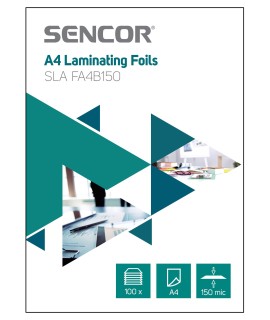 Lamineerimiskile Sencor SLAFA4B150 A4, 100 tk