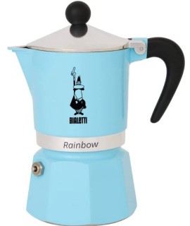Bialetti espressokann Rainbow 3 tassile 0005042, helesinine
