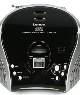 CD-raadio Lenco SCD24BS, must/hõbe