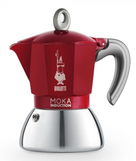 Espressokann Bialetti Moka 4 tassile induktsioonpliidile punane