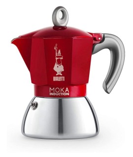 Espressokann Bialetti Moka 6 tassile induktsioonpliidile punane