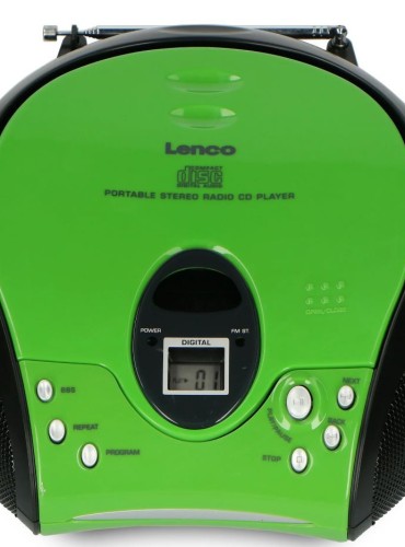 CD-raadio Lenco SCD24GB, roheline/must